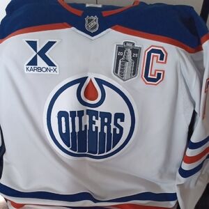 Oilers Hockey Jersey with Patches